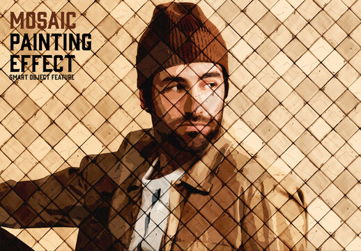 Mosaic Painting Effect with Generative AI