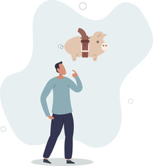 keep cost and expense low to survive.flat design.illustration with people.