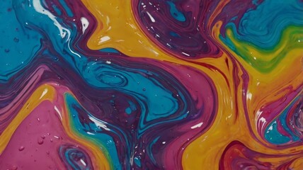 Vibrant abstract liquid design with swirling rainbow colors. Perfect for colorful backgrounds, creative projects, and modern art themes.






