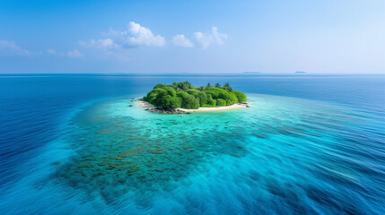 tropical island in the ocean