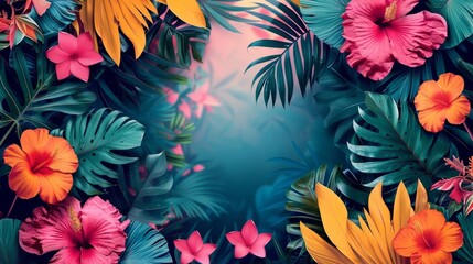 The flag design of the Brazilian tropical landscape: the perfect combination of tropical plant elements and colorful patterns