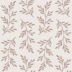 Naklejka premium Hand drawn illustration of branch. Boho element for your design. Abstract poster with minimalist flower.