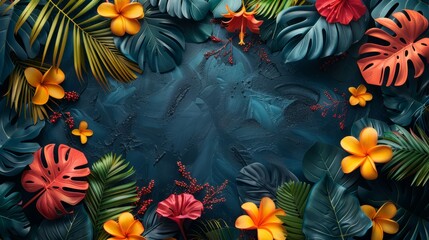 The flag design of the Brazilian tropical landscape: the perfect combination of tropical plant elements and colorful patterns