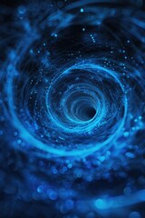 Obraz premium Black Hole Blue Background