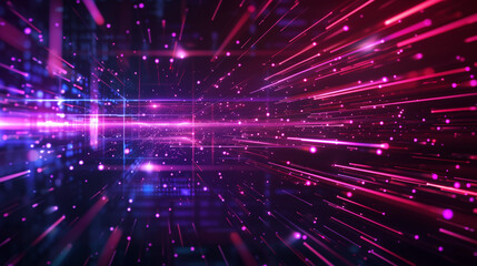 Obraz premium Abstract Light Trails in Red and Blue