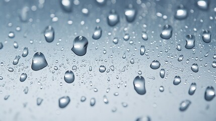 A close-up view of a raindrop glistening on a transparent windowpane, revealing the intricate details of its structure