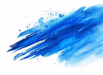 The stain of blue watercolor has been painted on a white background, then the blot has been drawn on that white background.