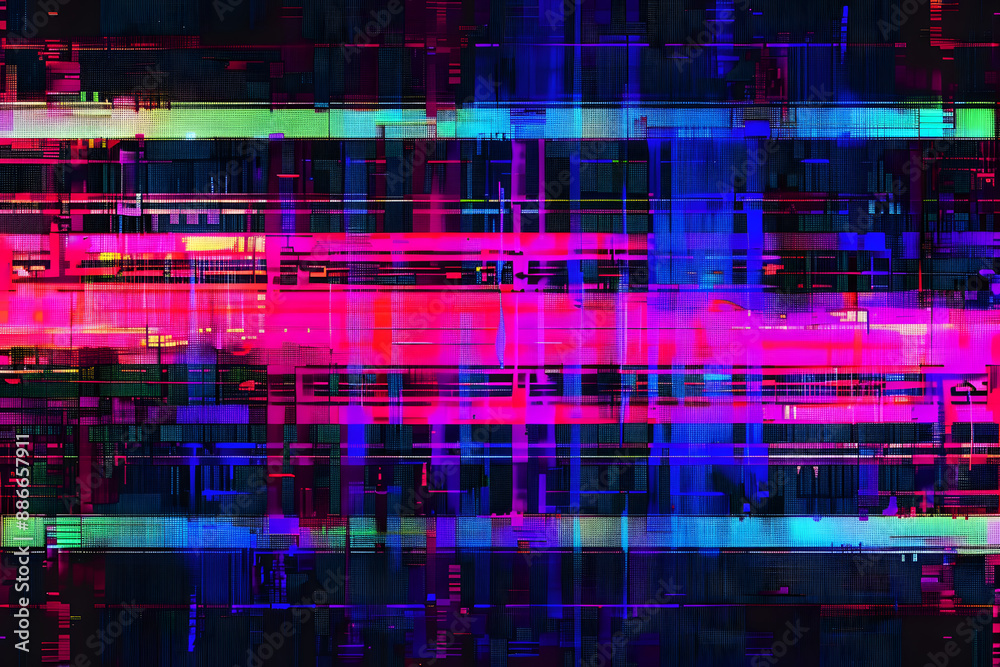Poster seamless retro vhs scanlines or tv signal static noise overlay pattern television screen or video ga