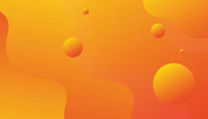 Liquid color background design. Orange elements with fluid gradient. Dynamic shapes composition.   Modern and Creative Trend design in vector illustration
