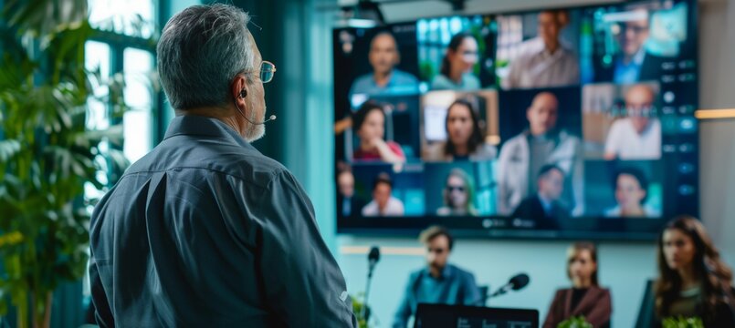 Instructor Leading Virtual Soft Skills Session on Active Listening in a Professional Setting