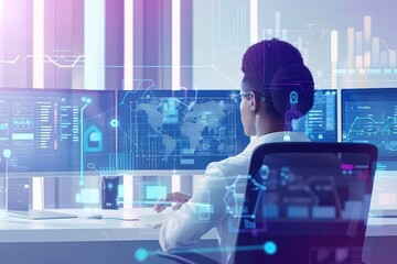 AI Driven Employee Training Module in Modern Office with Personalized Recommendations and Progress Tracking