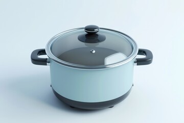 Slow cooker minimalist, 4k 3d render, isometric on Isolate white background