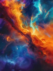 Fototapeta premium Colorful Galaxy with Stars