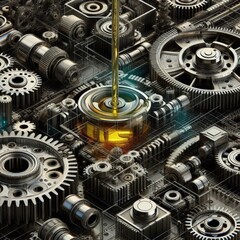 Fototapeta premium metal, steel, bolt, screw, industry, nuts, parts, tool, car, chrome, engine, nut, bolts, equipment, closeup, fastener, industrial, iron, construction, fasteners, machine, screws, tools, engineering, h