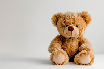 Obraz premium Cute Teddy Bear on a White Background