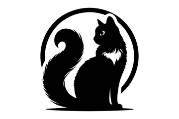 cat silhouette vector illustration