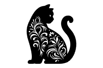 cat silhouette vector illustration