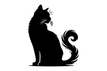 cat silhouette vector illustration