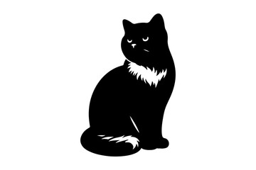 cat silhouette vector illustration