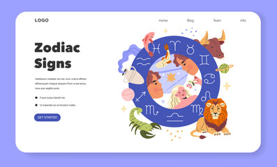 Natal Charts. Flat Vector Illustration