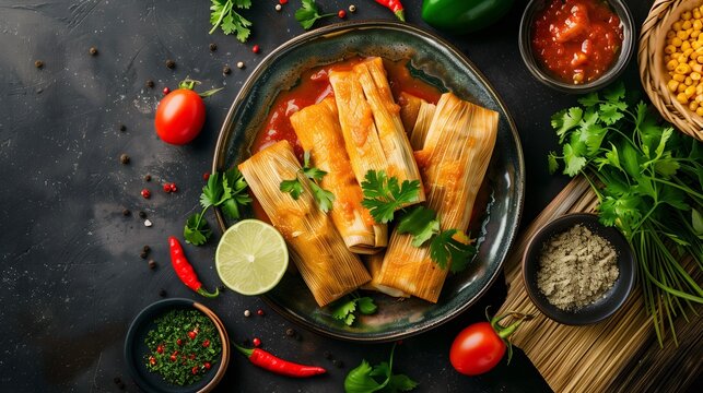 a portion of mexican tamales