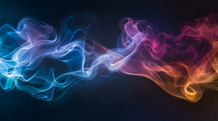 Fototapeta premium A colorful smokey line with blue, red, and orange colors