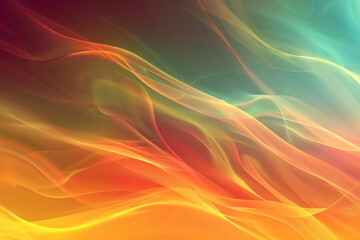 Fototapeta premium A colorful flame with a yellow and green background