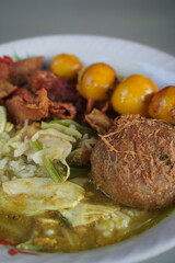 The delicious food of Indonesian food in Bogor City, West Java, Indonesia. It was taken on July 16, 2024 by a professional. It's a nice food with Indonesian culture