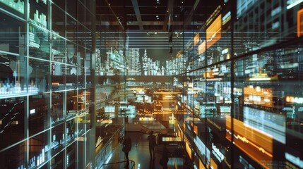 Fototapeta premium Global Commodity Trading Across New York, London, and Tokyo - Financial Market Dynamics