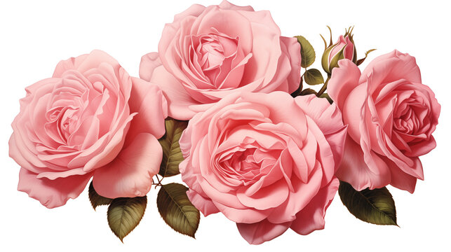 Floral Rose Illustration in the style of a dictionary lexical entry ~ Created using Generative AI