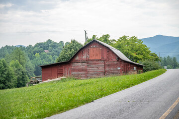 barn in the mountains