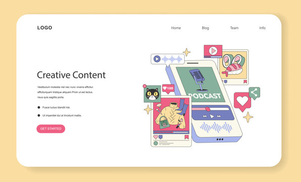 Digital Strategy. Flat Vector Illustration