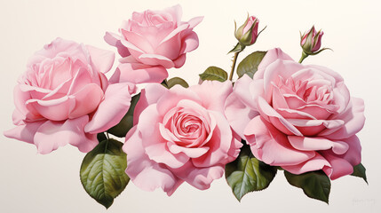 Floral Rose Illustration in the style of a dictionary lexical entry ~ Created using Generative AI