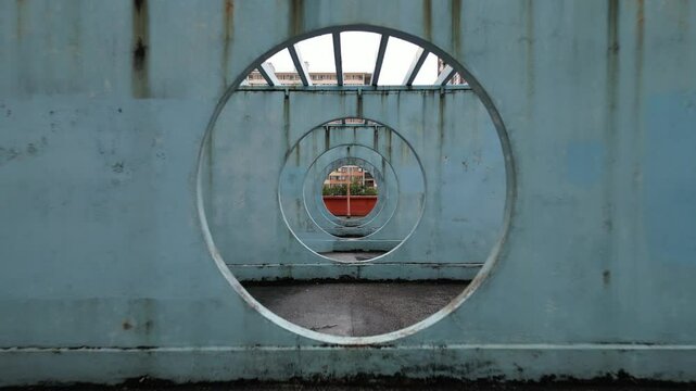 July 14 2024 circle shaped structure in Lok Wah estate in Hong Kong