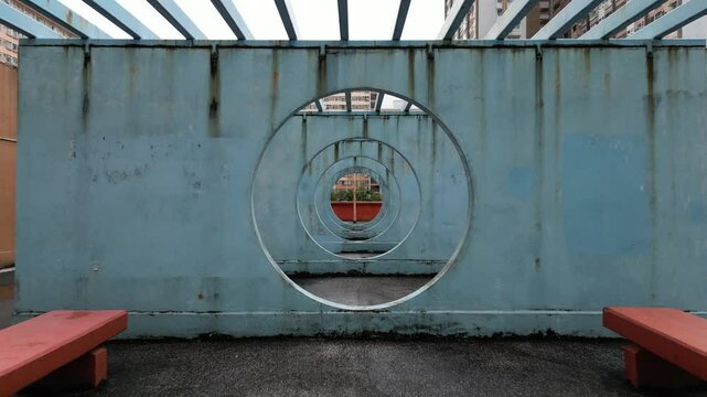 July 14 2024 circle shaped structure in Lok Wah estate in Hong Kong
