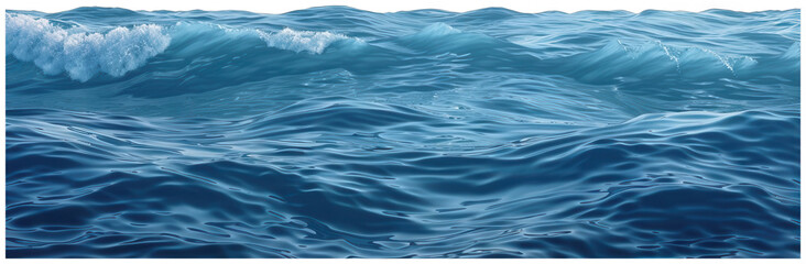 Naklejka premium large body of water with a few clouds in the sky