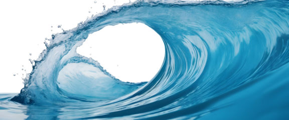 A water splash in the shape of a circle. Blue water swirl splash, liquid flowing in form of wave isolated on a transparent background, png. Splash of water in a circular shape