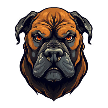 recommend clip art: Bull Mastiff Mascot Logo