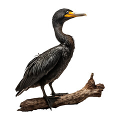 Obraz premium Black Cormorant (PNG Cutout) isolated on a transparent background