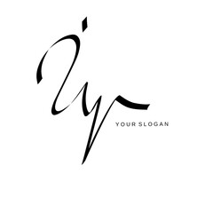 Iy Initial signature logo vector design