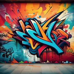Fototapeta premium Close-up of urban graffitis painted on the wall for your creative design 