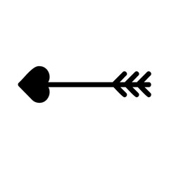Heart Arrow Fill Icon - Suitable for Web Page, Mobile App, UI, UX Design