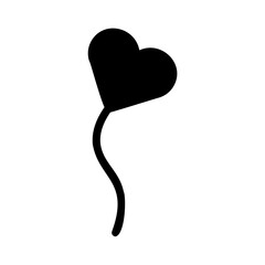 Heart Balloon Fill Icon - Suitable for Web Page, Mobile App, UI, UX Design
