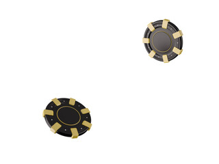 Naklejka premium 3D illustration of casino chips, roulette