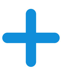 Math symbol plus sign clip art design on plain white transparent isolated background for card, shirt, hoodie, sweatshirt, apparel, tag, mug, icon, poster or badge