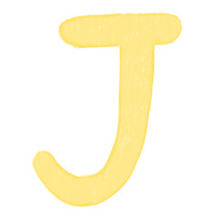 Set of Hand Drawn Kids Painting alphabet.