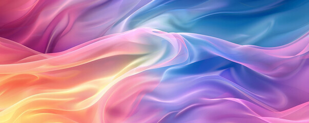 A beautiful rainbow gradient wave pattern with smooth, undulating curves and a rich, vibrant blend