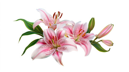 Naklejka premium flores en fondo blanco 