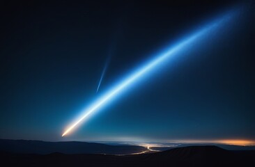 abstract space background with flying comet