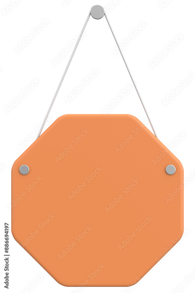 Poster empty hanging sign. 3d illustration.